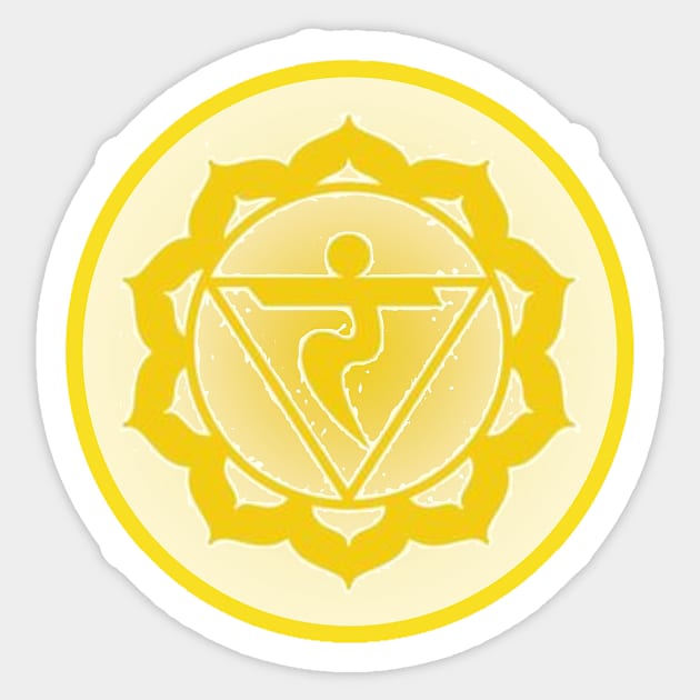 Willpower and confidence are mine Solar-Plexus Chakra- Blue Sticker by EarthSoul